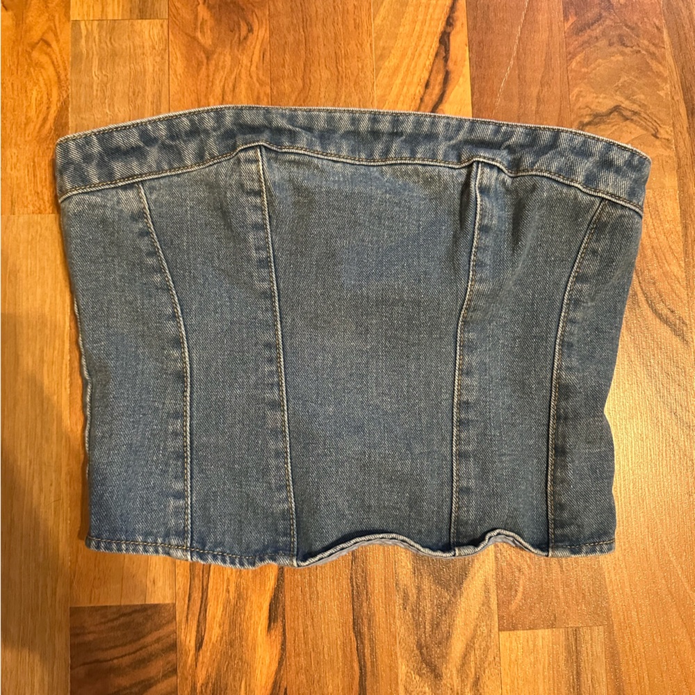 Denim tube top - Blue Women
